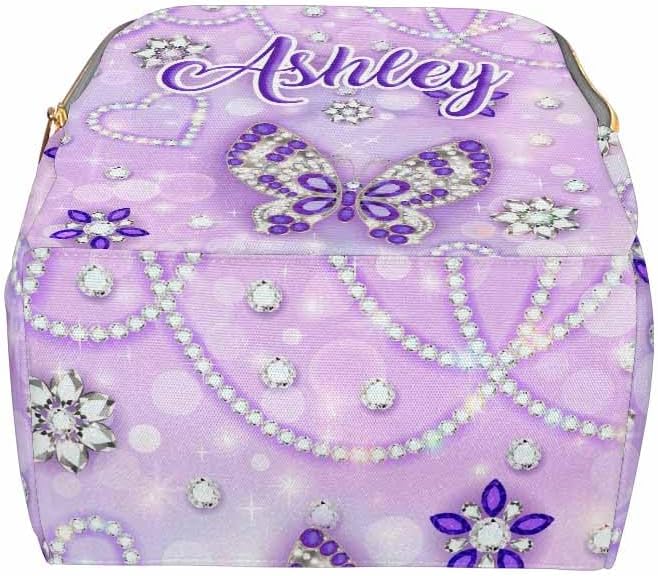 D-Story Custom Baby Bag - Unisex Hiking Camping Work Outdoor Casual Daypack Tote Backpack Custom Bag, Neon Butterfly