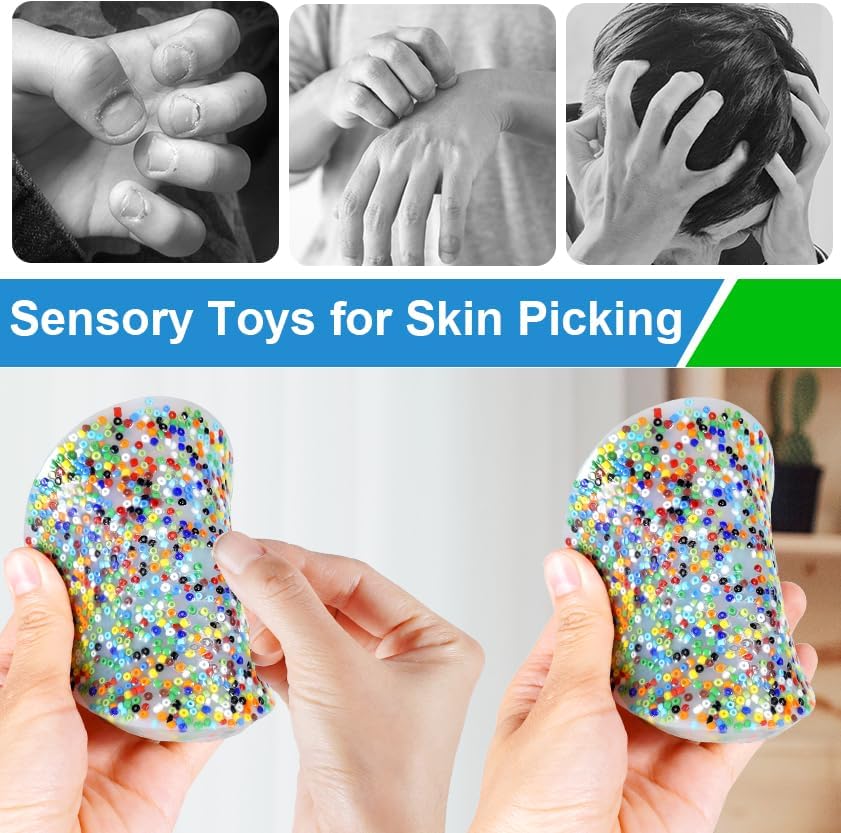 Skin Picking Fidget Toy, Silicone Picky Party Pad, Sensory Toys for Skin Pickers, Dermatillomania Fidget Toys Relax Anxiety Toy for Children & Adults(1Pc)