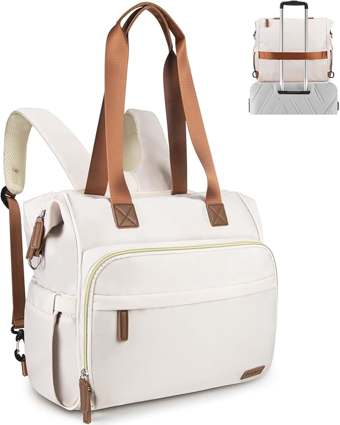 Diaper Bag Backpack, Mommy Travel Diaper Bag Tote with Shoulder Strap, Hospital Bag, Weekender Baby Bag for Mom