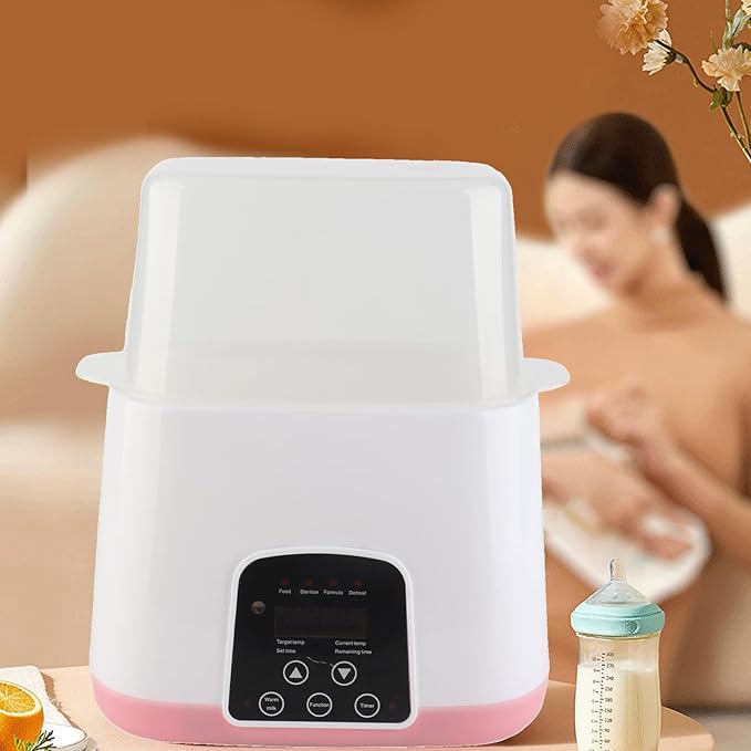 Asixxsix Baby Bottle Warmer for Breastmilk and Formula, 2 in 1 Fast Baby Milk Warmer Baby Food Defrost Heater, Accurate Temperature Control, Feeding Baby Essentials (US)