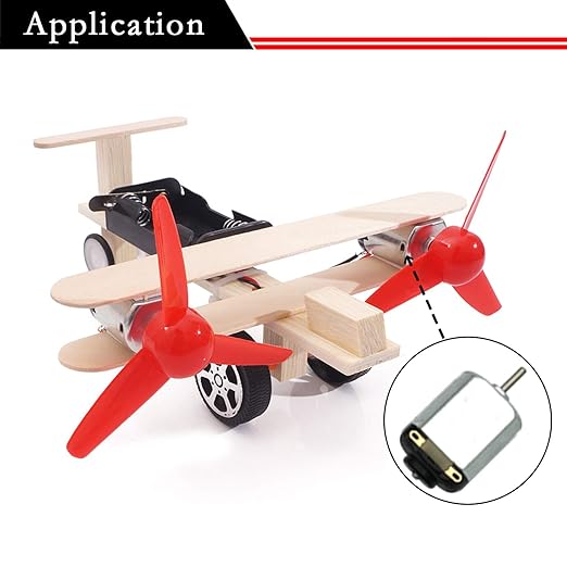 EUDAX 6 Set Small DC motor Mini Electric Hobby Motors 1.5V-3V 24000RPM with 2x1.5V AA Battery Holder Case,Motor Bracket,Rocker Switch and 12Pcs 25cm Electronic wire for DIY toys