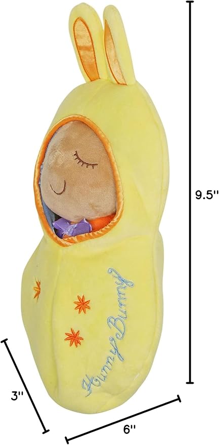 Manhattan Toy Snuggle Pod Hunny Bunny Beige First Baby Doll with Cozy Sleep Sack for Ages 6 Months and Up