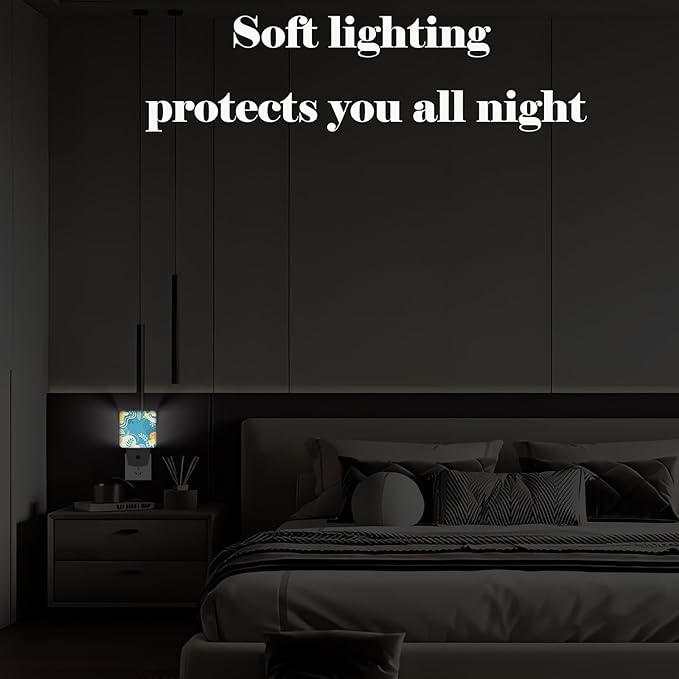 Colorful Leaves Night Light,Plug Into Wall Decor for Stairway,Hallway,Kitchen,Dusk to Dawn Sensor Nightlights for Boys/Girls/Women/Men Room Gifts