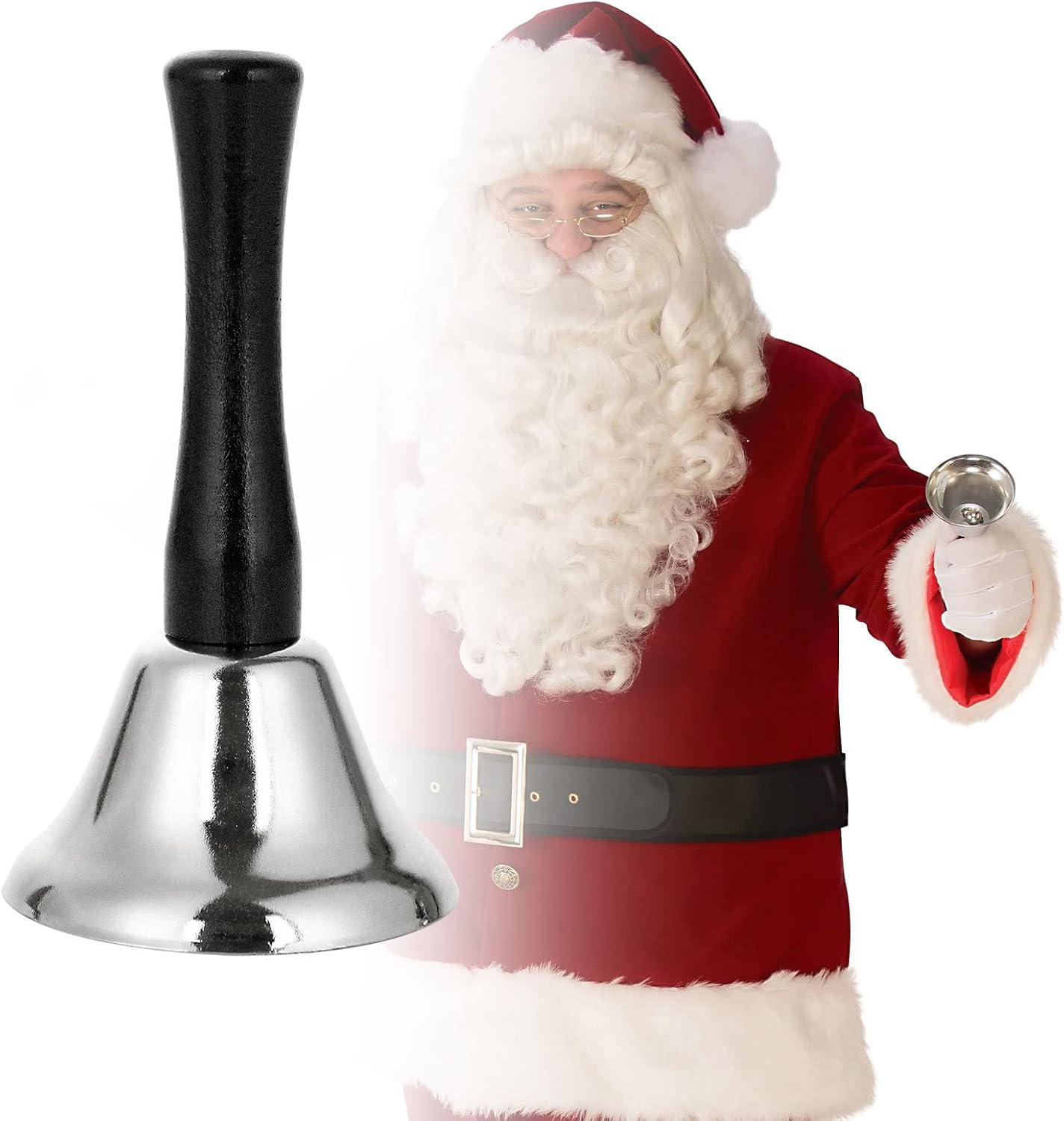 CYEAH 12 Pack Hand Bell, Silver Steel Service Bell Call Bell Dinner Bell for Wedding, Service, Game, Alarm, Jingles (Silver)