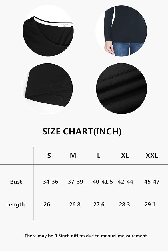 Smallshow Women's Maternity Nursing Tops Comfy Long Sleeve Breastfeeding T-Shirt