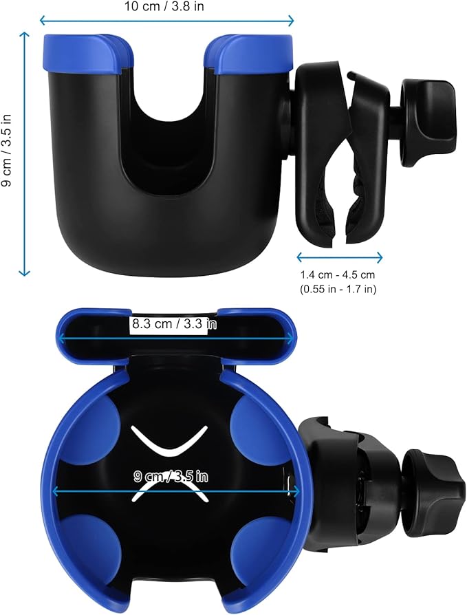 Accmor Stroller Cup Holder with Phone Holder, Bike Cup Holder, Universal Cup Holder for Uppababy Nuna Doona Strollers, 2-in-1 Cup Phone Holder for Stroller, Bike, Wheelchair, Walker, Scooter