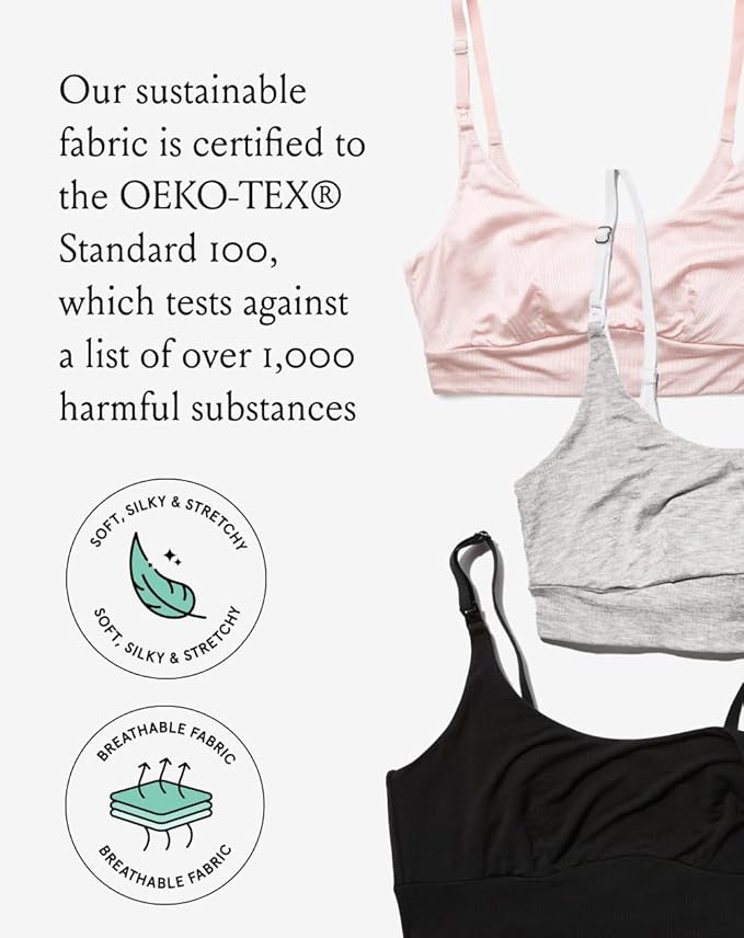 Bodily Everything Bra for Pregnancy, Nursing & Breastfeeding, Soft, Stretchy, Maternity & Sleep Bra with Nursing Access