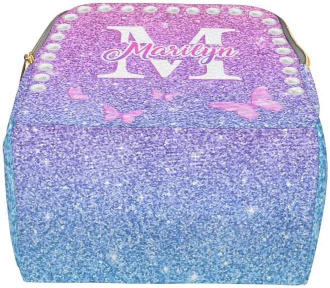 Customize Baby Bag Baby Bags Fors Customized Diaper Bag Customized Backpacks Nappy Backpack Adjustable Shoulder Straps Casual Daypack, Colorful Butterfly