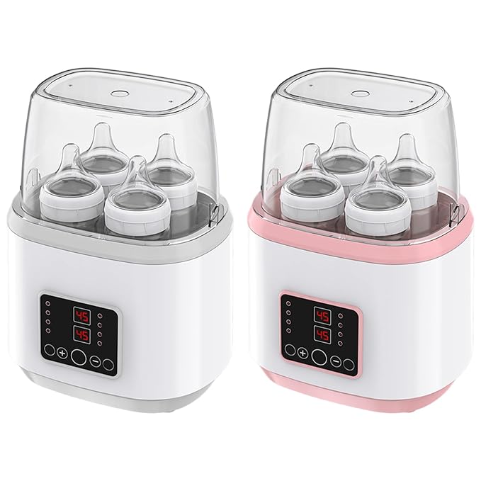 Bottle Warmer, Baby Bottle Warmer & Steriliser Temperature Adjustable Portable Remote Control Baby Food Heater with LCD Display for Breastmilk or Formula, Style 2
