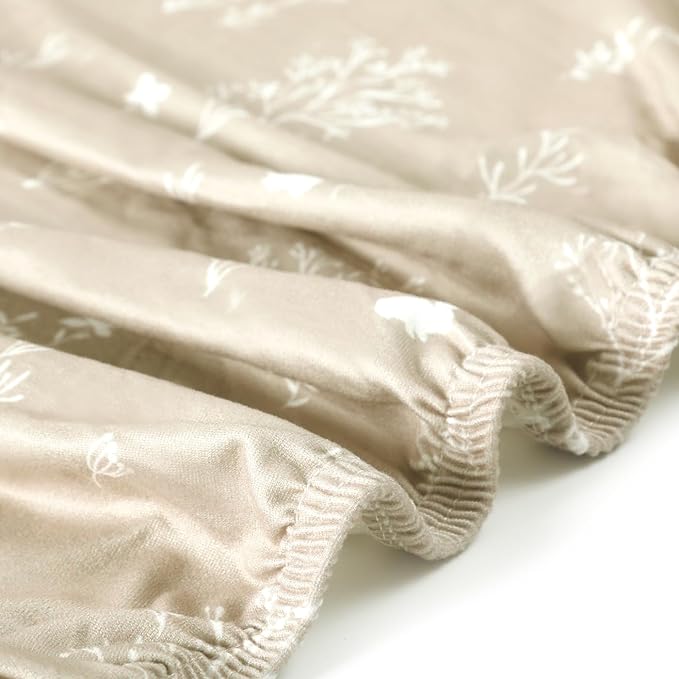 GRSSDER Stretch Ultra Soft Jersey Knit Fitted Crib Sheets Set 2 Pack,Fit All Standard Crib Mattress Pads Safe and Snug, Crib Fitted Sheet for Boys and Girls, Stylish Watercolor Rabbit Pattern