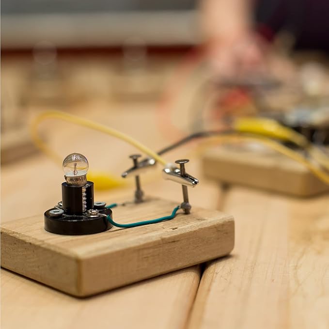 Sntieecr 3 Pack 42 PCS Electric Circuit Motor Kit with Organize Bags, Educational Montessori Learning Electric Circuit Kit Sets for Kids DIY STEM Science Project