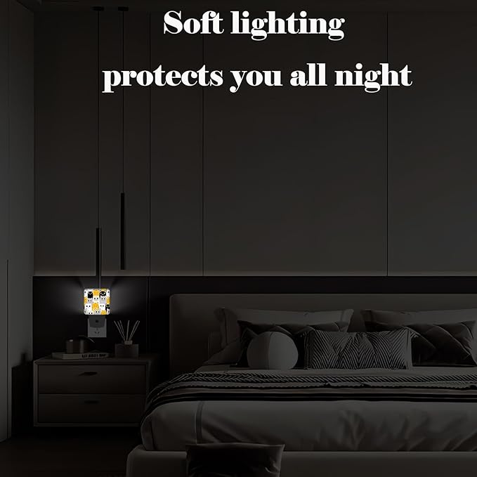 Cats Night Light,Plug Into Wall Decor for Stairway,Hallway,Kitchen,Dusk to Dawn Sensor Nightlights for Boys/Girls/Women/Men Room Gifts