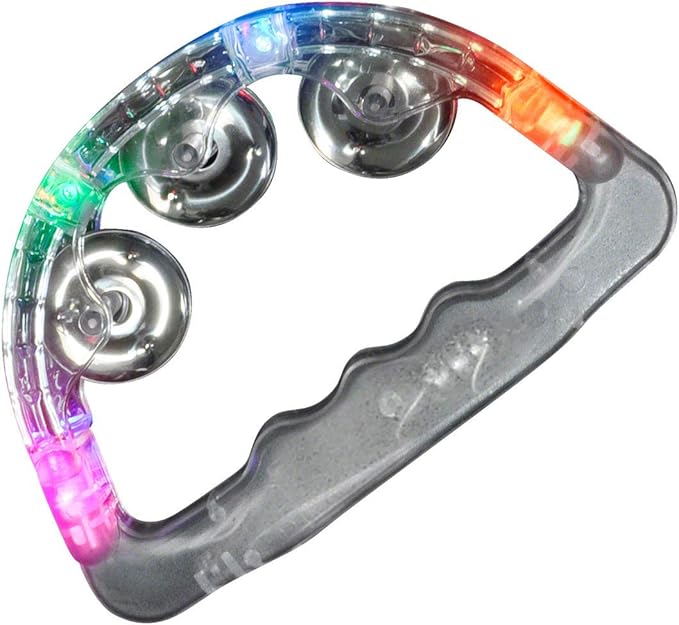 Light Up Tambourines in Bulk (Set of 12) for Weddings and Parties