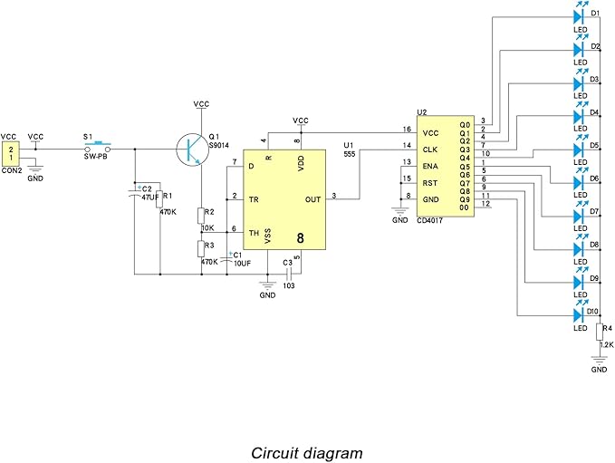 Soldering Practice Kit Electronic Lucky Wheel DIY Soldering Kit - Fun Probability Game & STEM Learning Tool (Includes LEDs/9014 Transistor/Capacitors & Resistors) for Beginners & Science Class