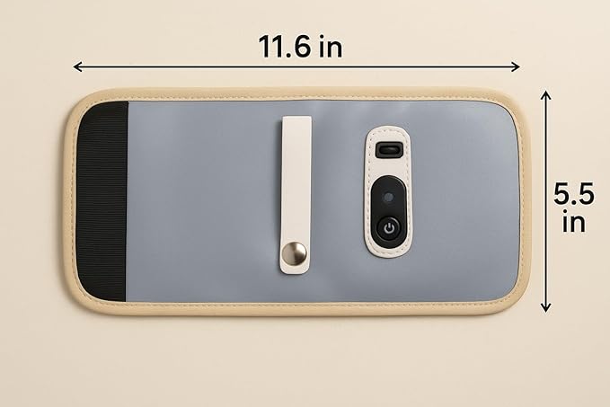 Travel Baby Bottle Warmer with USB – Digital Display, Adjustable Heating, Insulated Portable Sleeve for Warming Milk, Formula & More – Great for Car Trips, Strollers & On-The-Go Feeding