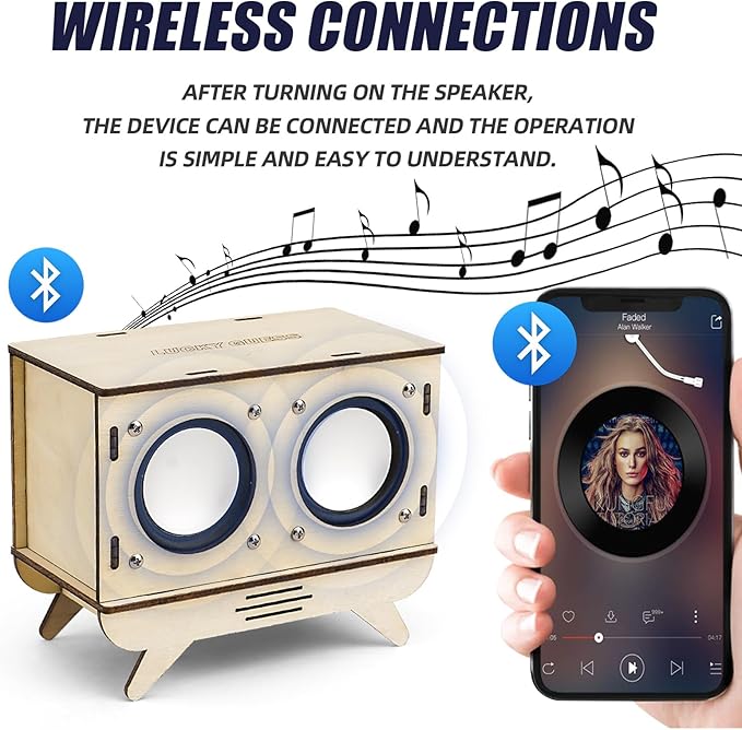 STEM Projects for Kids & Adults, Bluetooth Speaker Toy Set, DIY Science Experiment Electronics Kit, Beginner's Starter Set, Idea Gifts for Teenage Boy Girl Ages 10 11 12