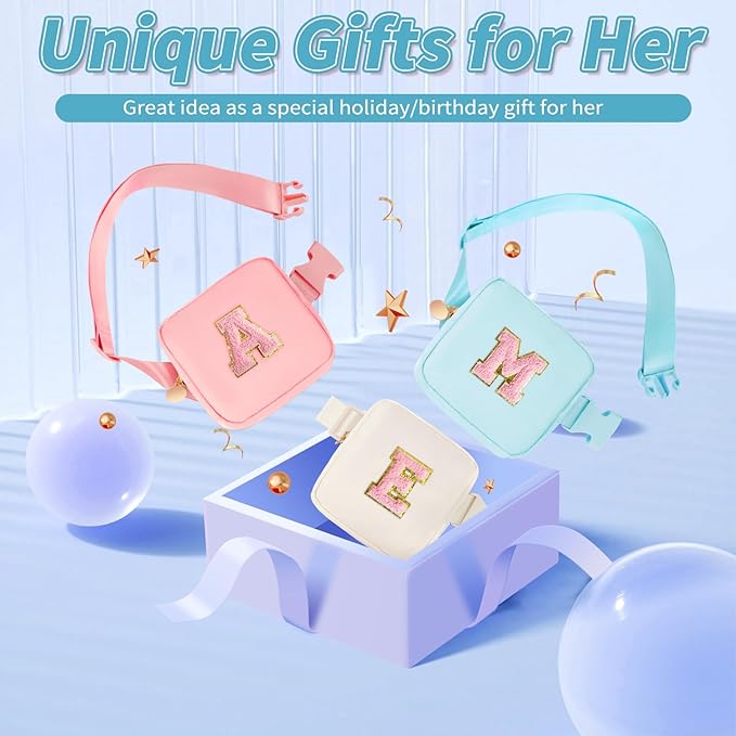 Gifts for Girls Teens Kids - Mini Belt Bag Crossbody Bag - Birthday Gifts for Daughter Sister Her,Teen Girl Essentials,Travel Essentials,Cute Teen Trendy Stuff - Blue,S