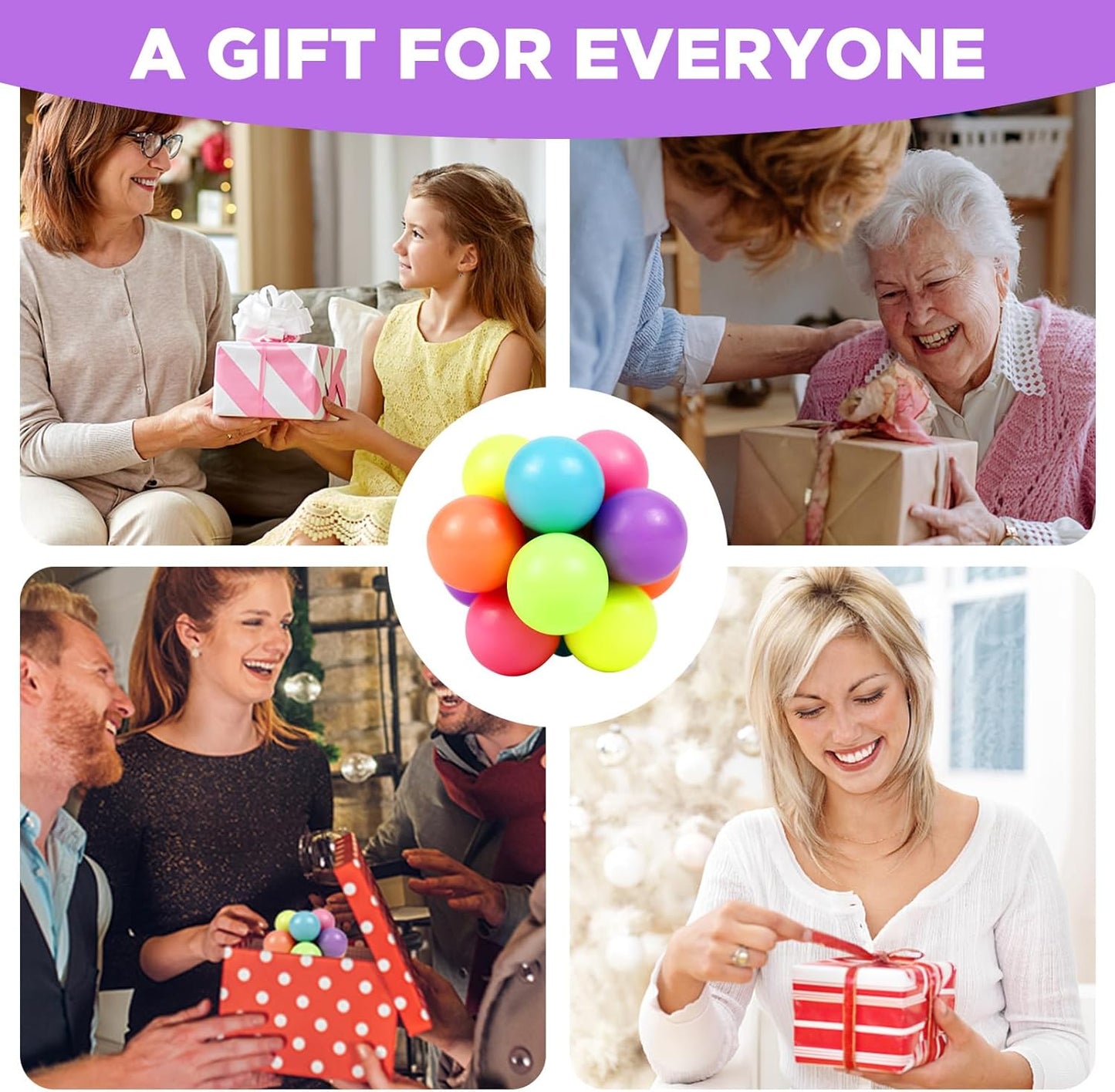 2Pcs Autism Sensory Toys for Autistic, Stress Relief Sensory Toys for Adults and Kids, Stress Balls Fidget Ball, ADHD Quiet Fidgets Toys for Kids Holiday Party Stuffed