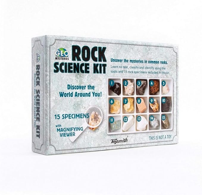 STEM Toy Rock Science Kit Geology Mineral Specimen For Kid Geologists