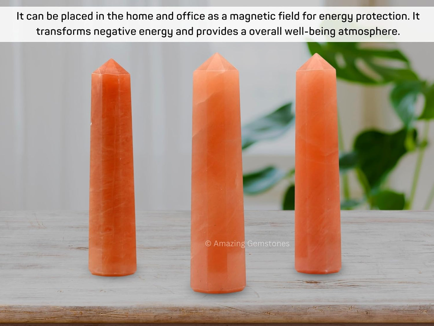 Amazing Gemstone Red Aventurine Crystal Towers - Natural Healing Crystal Point Obelisk for Reiki Healing and Crystal Grid (3 Inch)