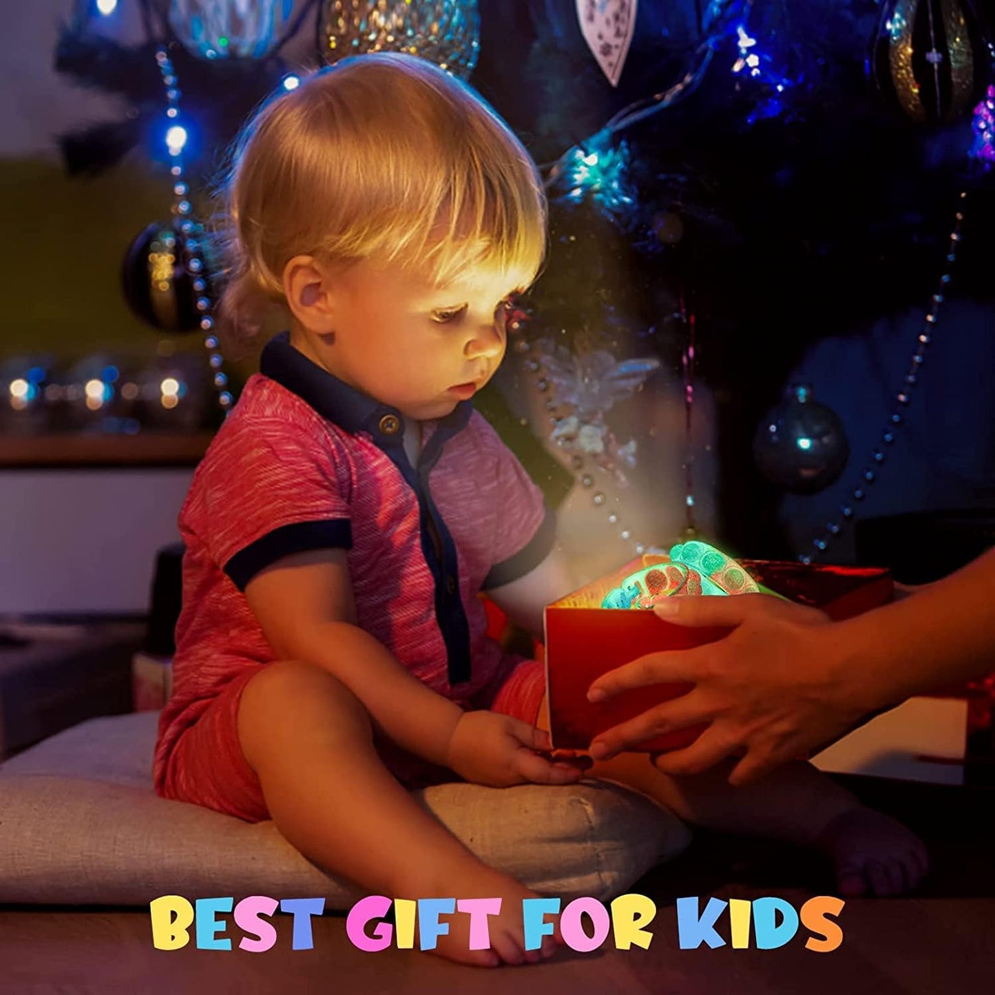 60 PCS Bracelets Glow in The Dark Pop it Fidget Toy, Rainbow Party Favors, Stress Relief Wristband Set, Push Bubbles Sensory Autistic Pack Kids Ages 5 8 12 Adult Student Gift