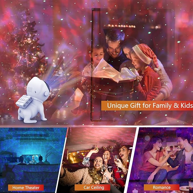Star Projector,Galaxy Projector for Bedroom,Space Dog Projector with Bluetooth Speaker,21 Color Modes,White Noise,Remote & App Control,Night Light for Kids Adults Game Room Theater Ceiling Decor