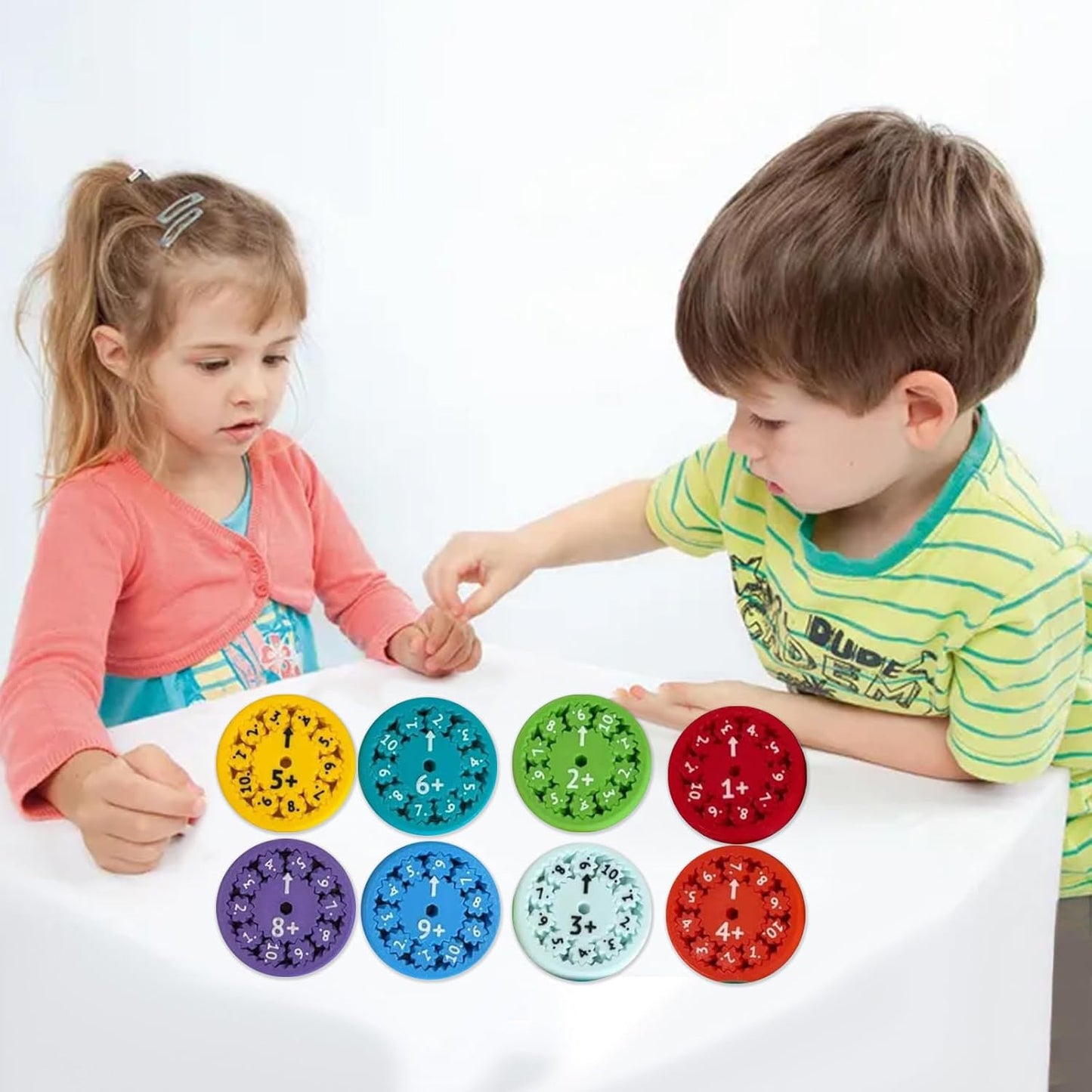 Math Fidget Spinners,3D Printed Math Fidget Toy Multiplication,Math Fact Fidget Toys for Kids Fun Early Education Math Fidget Spinner Games,Perfect for Stimmers & Fidgeters 9pcs (Add Or Subtract)