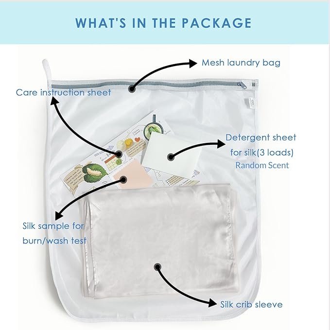 PROMEED 2 Pack Baby Silk Bassinet Sleeve, 23 Momme Pure Silk Cot Semi Sheet, Adjustable for All Standard Bassinet/Cradle/Cot/Crib Mattress (Light Grey)