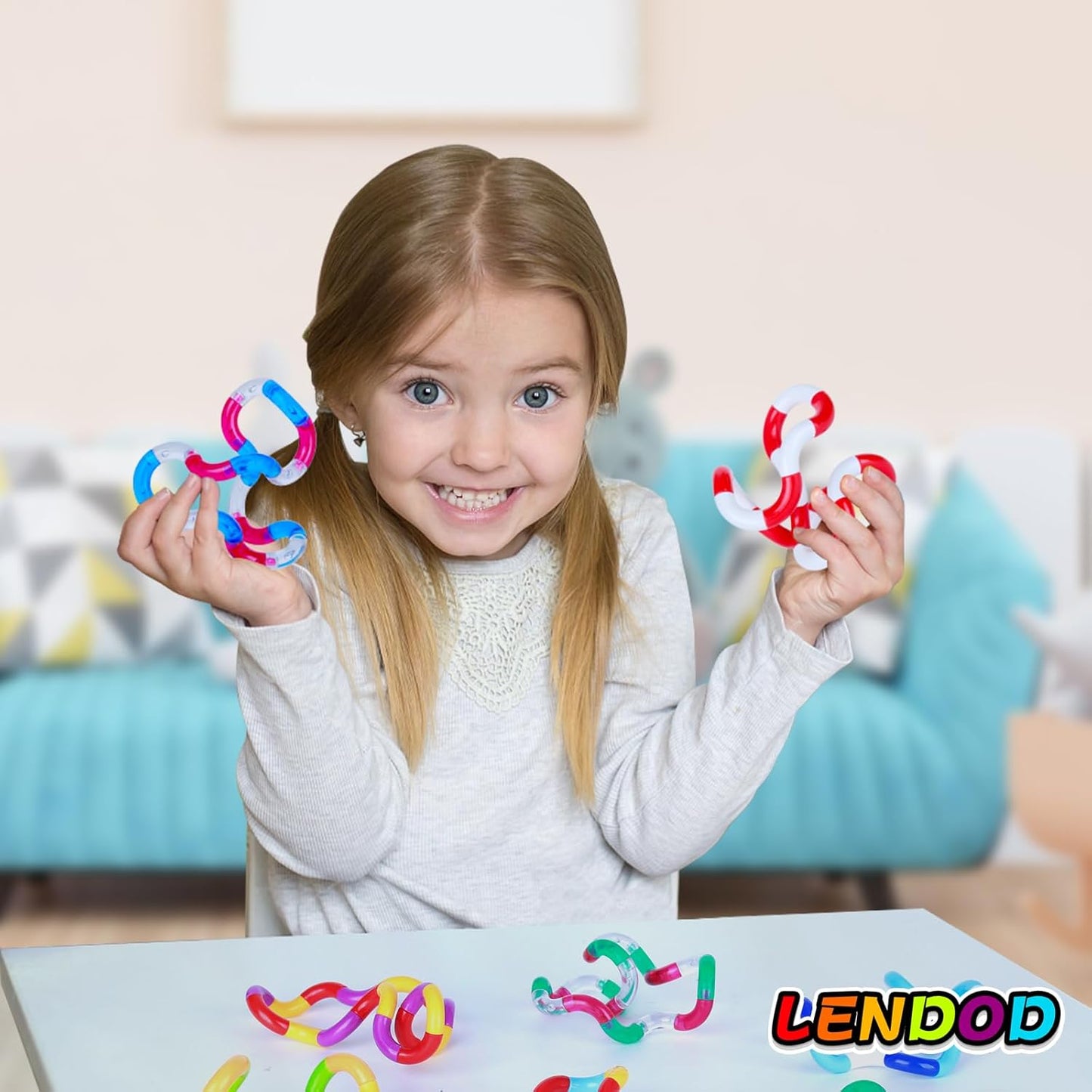 Classic (24-Pack) Fidget Twist Toys Brain Imagination Tools Multicolored Quiet Fidget Toys for Kids and Adults - Fidget Toy for Classroom Kids Silent ADHD - Gift for Teens and Adults