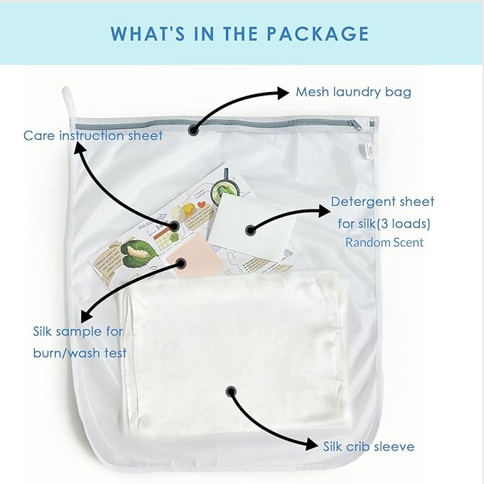 PROMEED 2 Pack 23 Momme Silk Crib Slip for Baby Hair, No More Bed Head and Baby Bald Spots, 100% Silk Crib/Bassinet Sheets for Baby Boy/Girl (White)