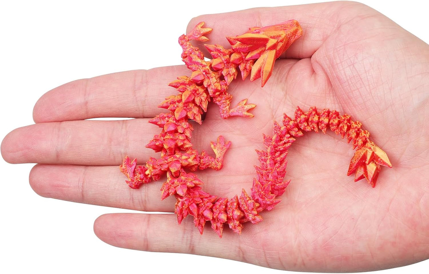 3D Printed Dragon Egg - Dragon Fidget, Crystal Dragon Articulated, Dragon Egg Decor 3D Printed Gift for Birthday for Home/Office Desktop Decor(Red)