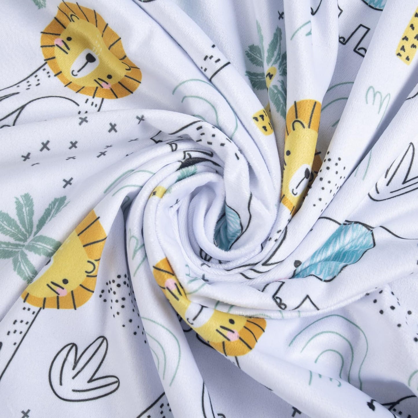 Baby Blanket for Boys Girls Soft Minky with Double Layer Dotted Backing, Cartoon Printed 30 x 40 Inch Receiving Blanket (Elephant)