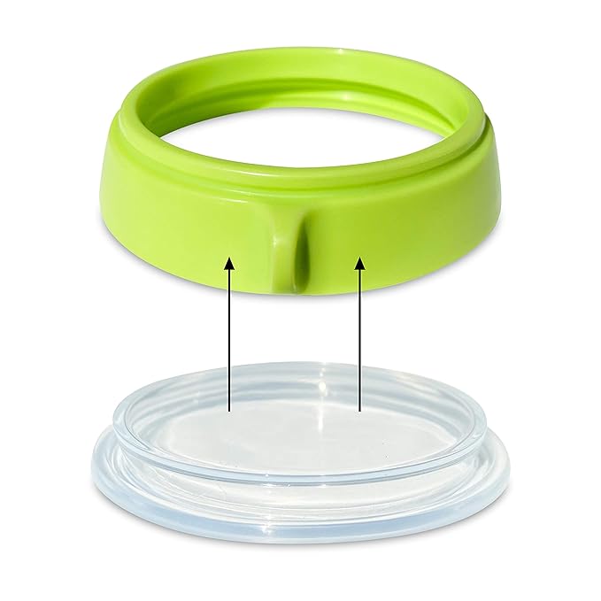 Comotomo Silicone Storage Lids 4-Pack | Food Grade | Travel Lids | Converts Baby Bottle to Snacks or Milk Container | Leak Proof