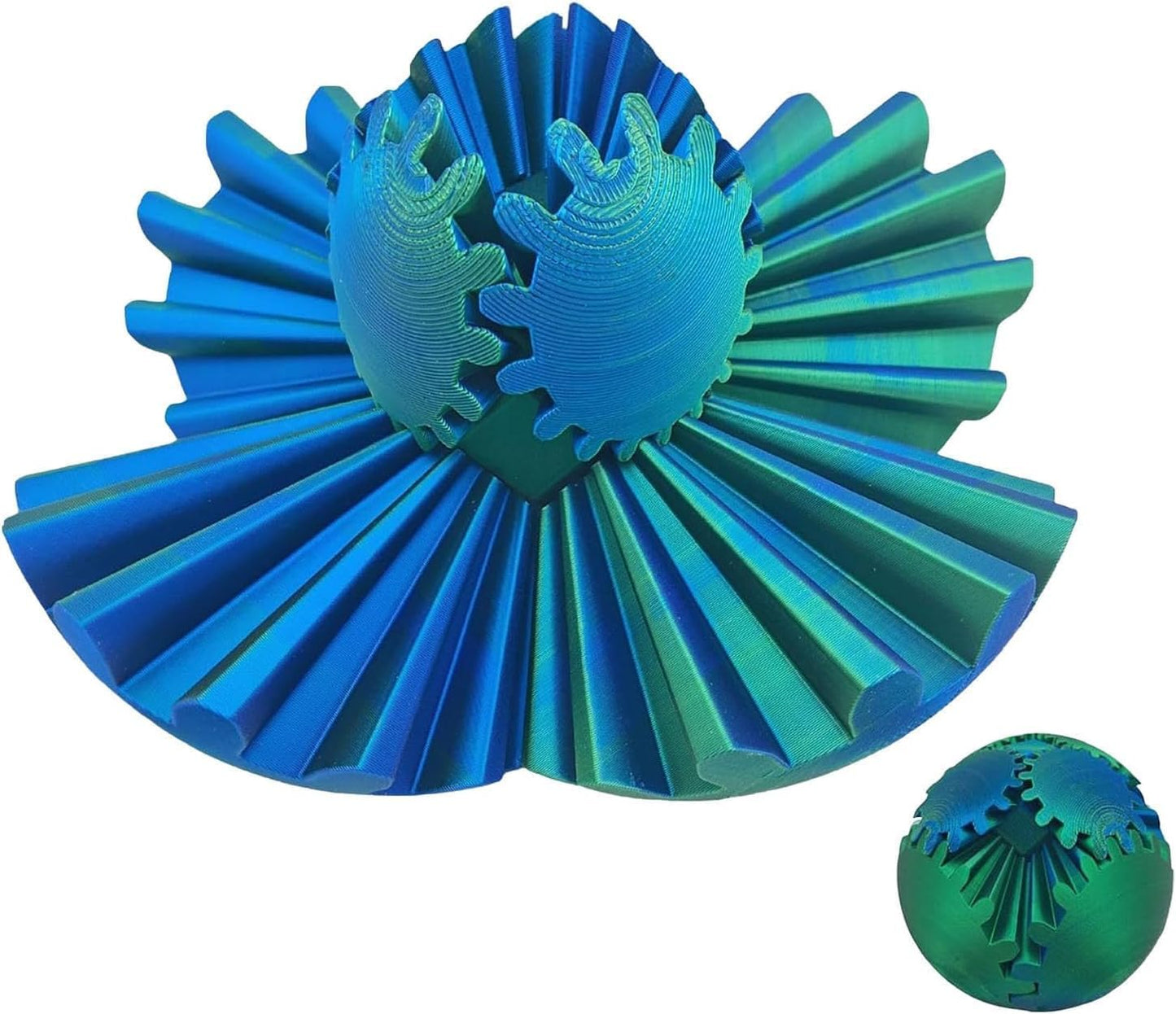 Gear Ball 3D Printed Gear Ball Rotating Ball Or Cube Fidget Toy, 3Dprints Gearball Fidgets Toy for Stress and Anxiety Relaxing, Into Any Shape You Want, Ideal for Sensory Needs.