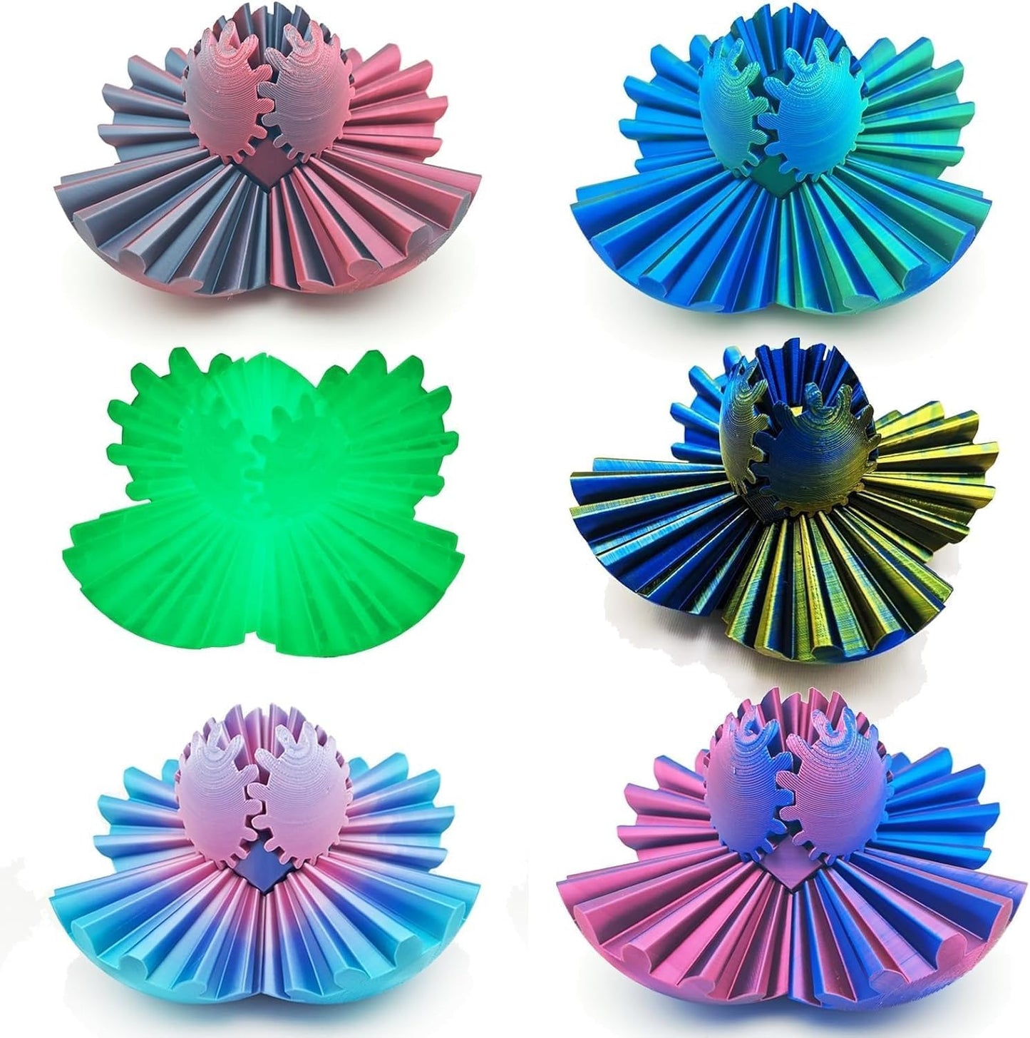 Gear Ball - GearSphere - The Steampunk Whirling Wonder Fidget-3D Printed Gear Ball Spin Ball - Fidget Toys for Adults Kids - Stress Ball Fidget Ball - Fidget Toys for Anxiety Relaxing …