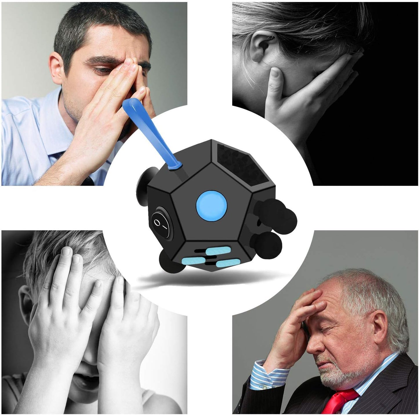 Fidget Dodecagon –12 Side Fidget Toy Cube Relieves Stress and Anxiety Anti Depression Cube for Children and Adults with ADHD ADD OCD Autism