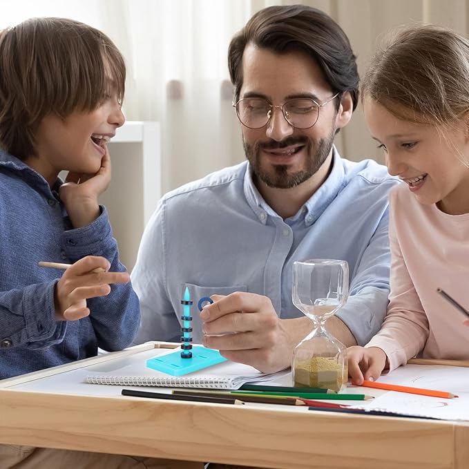 Mysterystone Science Magnets Experiment kit for Kids Physics kit for Students Stem Experiment Tools Including Horseshoe Magnets, Iron filings