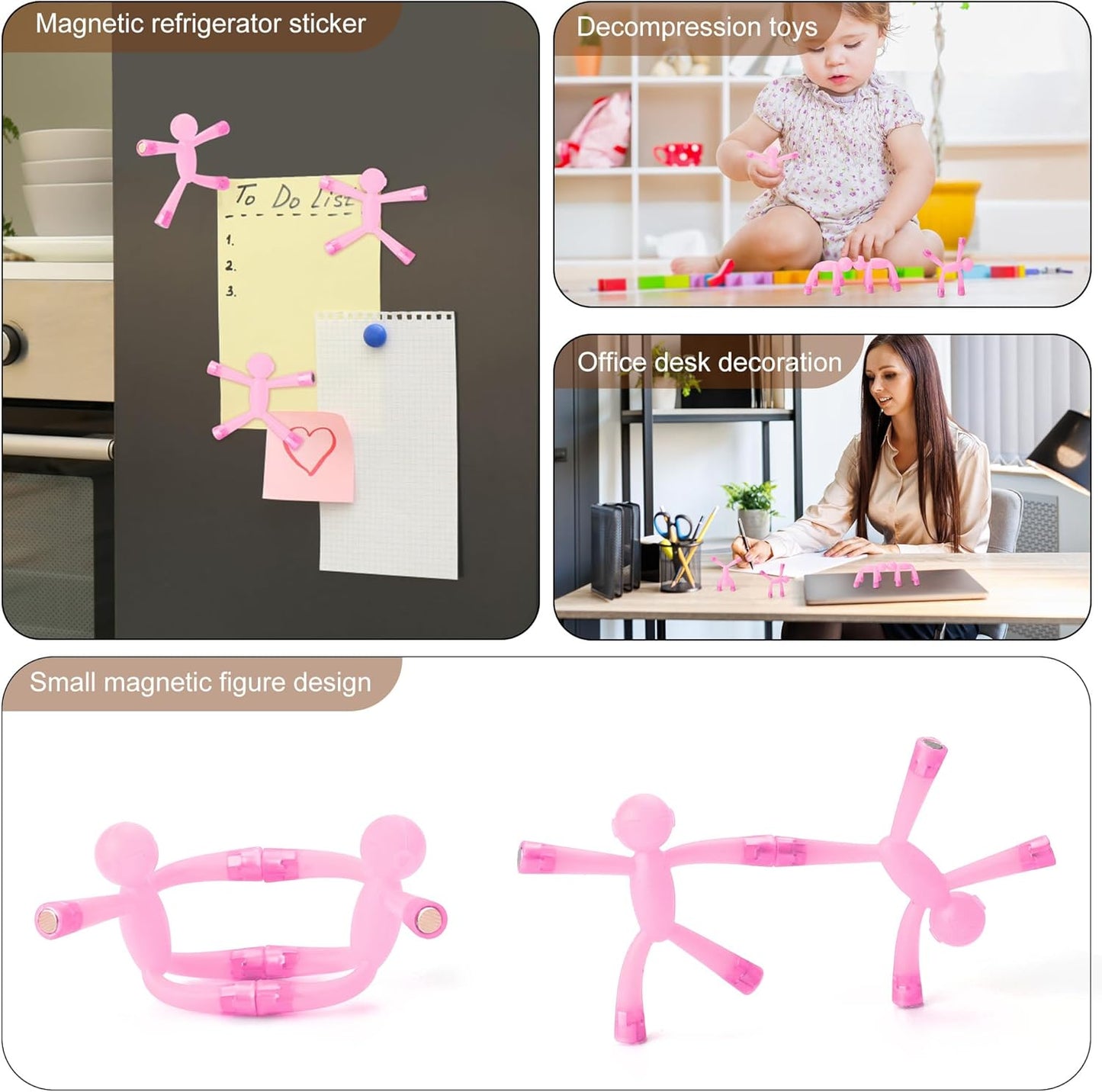 Fidget Toys for Kids, Sensory Toys Adults, Fidget Toys for Adults Kids 8-12, Small Prizes for Kids for Rewards, ADHD Fidget Toys (Pink)