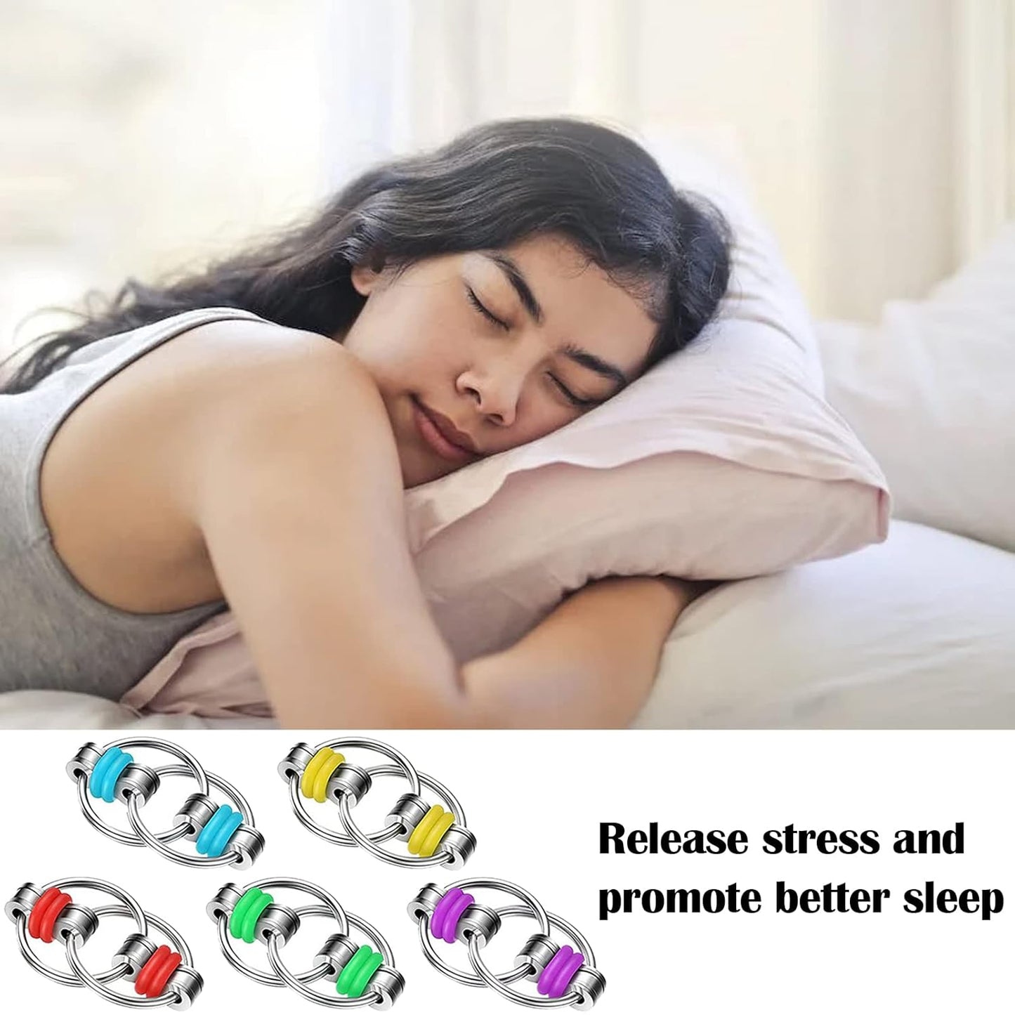 10Pcs Bike Chain Fidget Fidget Chain Pack Fidget Flippy Chains for Anxiety Stress Relief Teens and Adults