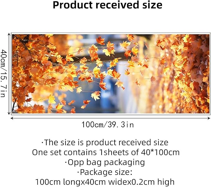 Fall Window Clings for Glass 1 Sheet Maple Leaves Window Decals Window Stickers Reusable Windows Cling for Autumn Party Supplies Home School Office Glass Decorations