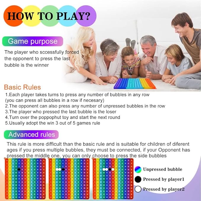 pop Fidget Multiplication Game 12x12 Table Math Games Digital Table Toy, Fidget Learning Game Toy Relieves Stress, Creates Various Math Operations,