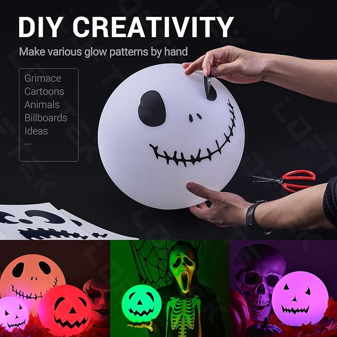 LOFTEK 16-inch Large Nursery Night Light Ball: 16 Colors Change Floating Light with Remote Control, Rechargeable and Waterproof Night Lights,for Home Decor Study Area, Living Room