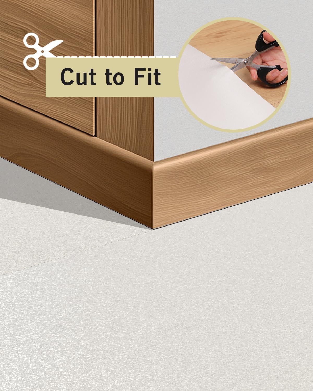 Beige Vinyl Floor Mat for Home, 3'×5' Waterproof Area Mat for Lving Room, Bedroom, Under Dining Room Table