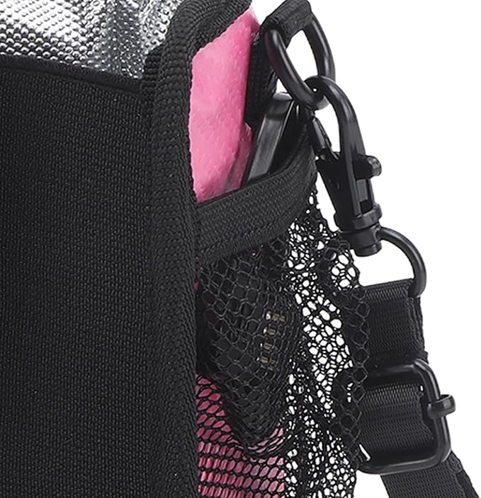 SIXRUN Baby Milk Bottle Warmer Bag, Portable Baby Bottle Heater with 23 Levels of Temperature Control (Rose Red)