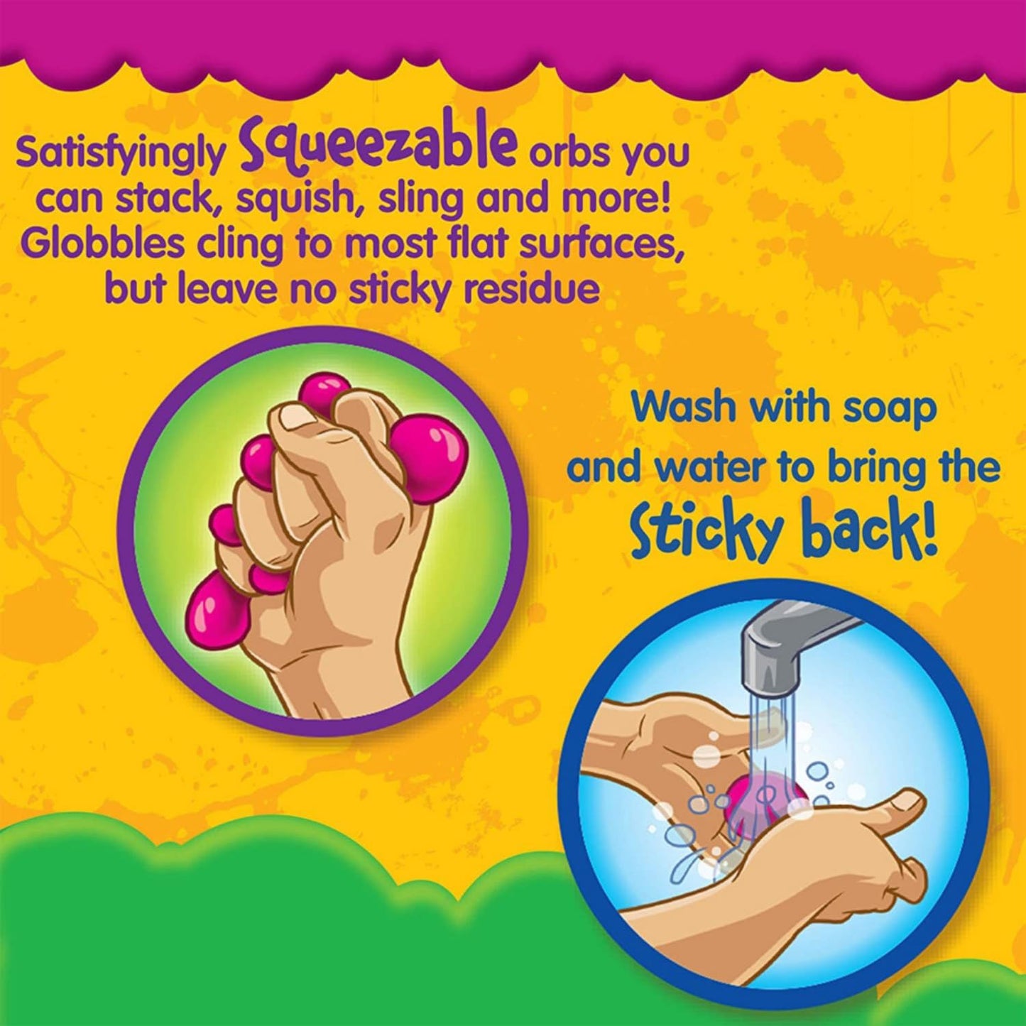 Crayola Globbles Fidget Toy (6ct), Sticky Fidget Balls, Squish Gift for Kids, Sensory Toys for Kids, Stress Toy, Ages 4, 5, 6