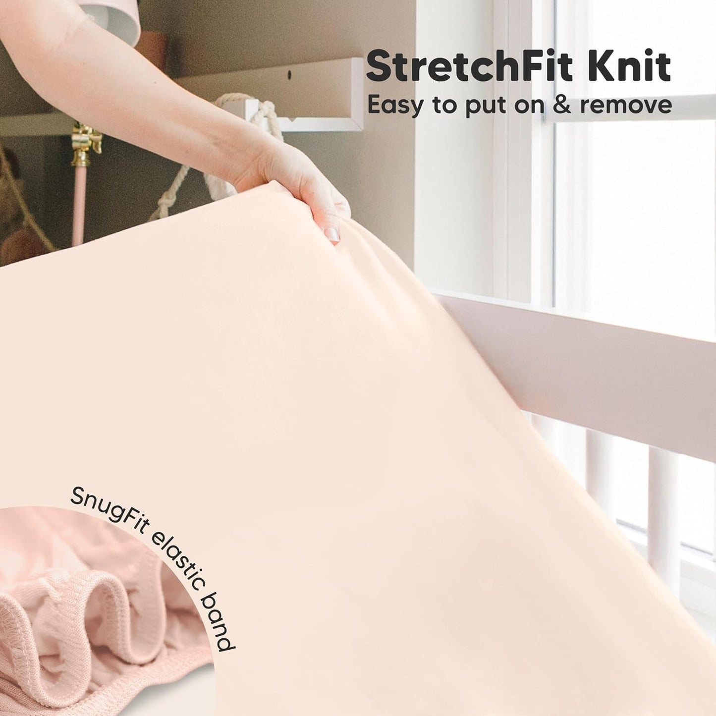 KeaBabies 2-Pack Baby Crib Sheets for Boys, Girls - 52x28 Viscose Derived from Bamboo Toddler Bed Sheets Neutral, Fitted Crib Mattress Cover for Standard Baby Bedding, Soft & Cozy (Cameo)