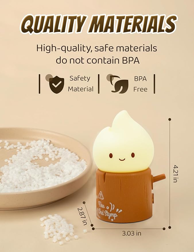 Cute Candles Light, Electronic LED Flameless Candle, Cute Emotional Support Flame Night Lamp, Mood Candlelight for Christmas Birthday Party Decor