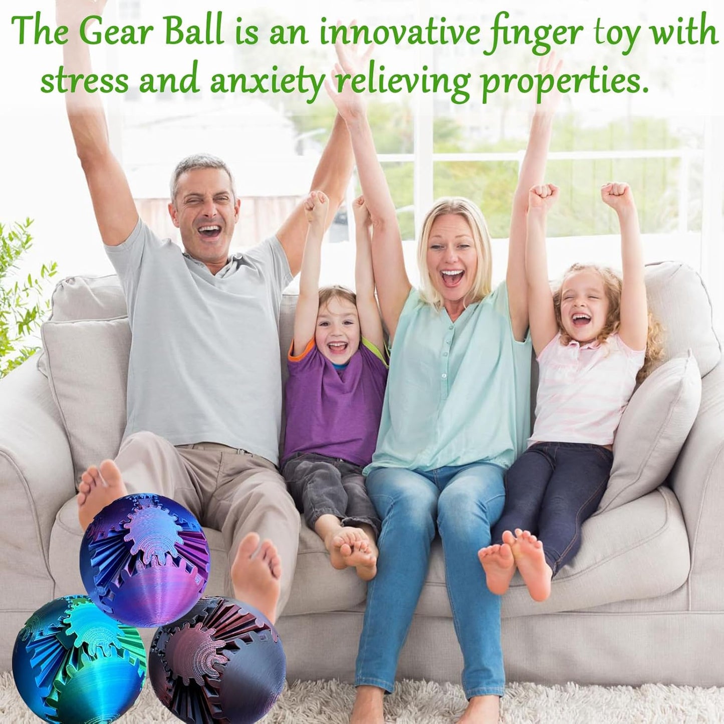 Gear Ball,Gear Sphere, 2024 New 3D Printed Gear Ball ,Gear Toy for Stress and Anxiety Relaxing, ,Great for Restless Kids and Stressed-Out Adults. (Multicolor C)
