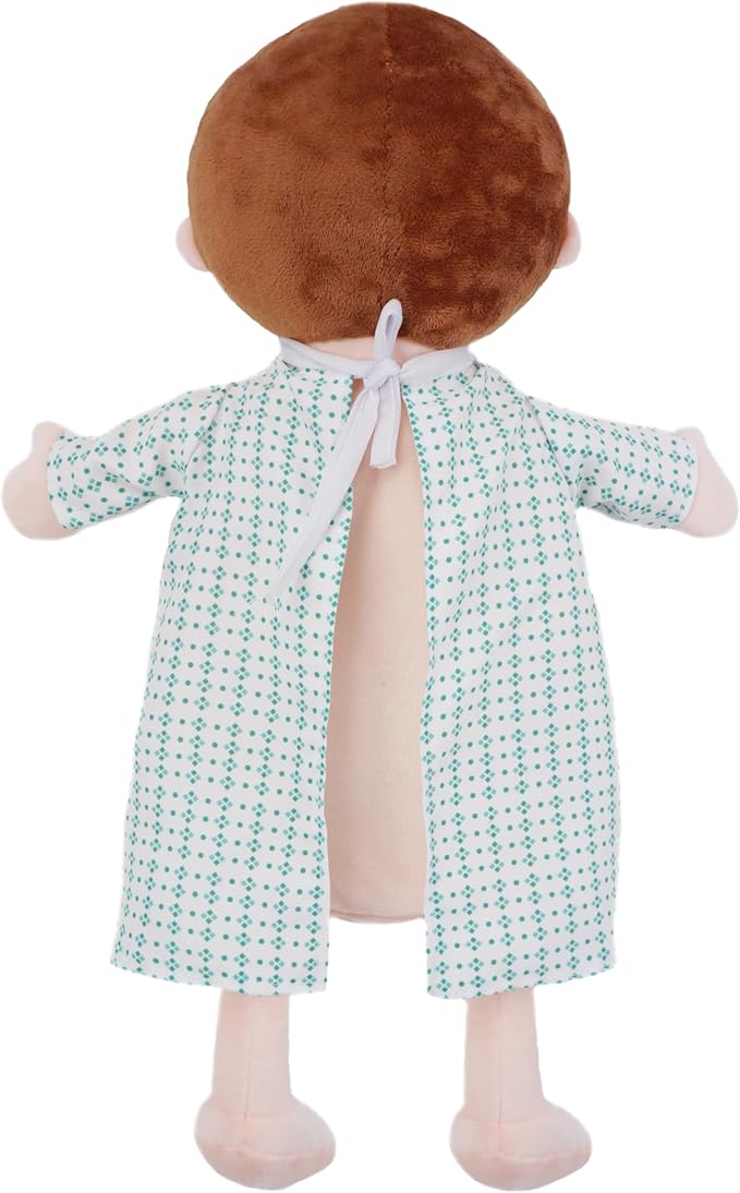 June Garden Little Patient Lucas Plush Anatomy Doll - Soft Educational Toy with Removable Human Organs - Learn Basic Anatomy for Toddlers and Kids