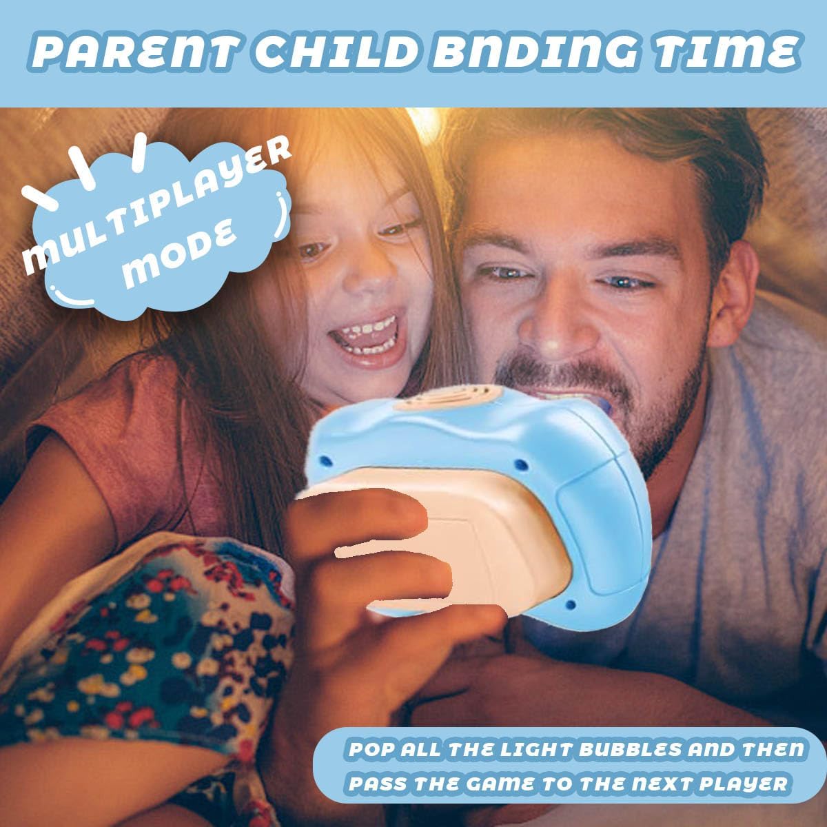 Children Quickly Push Toy Games, Adults Quickly Push Handheld Game Toys, Bubble Pressure pop-up Light Games, Birthday, Boys and Girls Autism Relief, Multiplayer PK